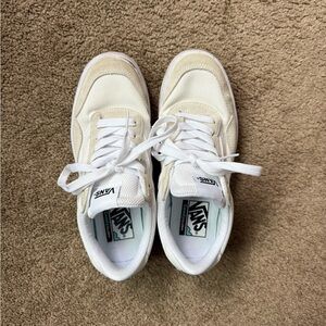 Vans White and Cream Sneakers Women’s Size 9